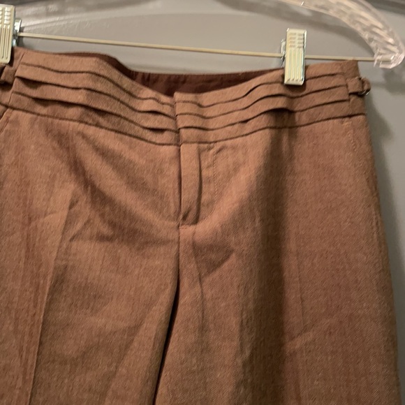 Gap size 0 brown boot cut  dress pleated pants - Picture 2 of 5